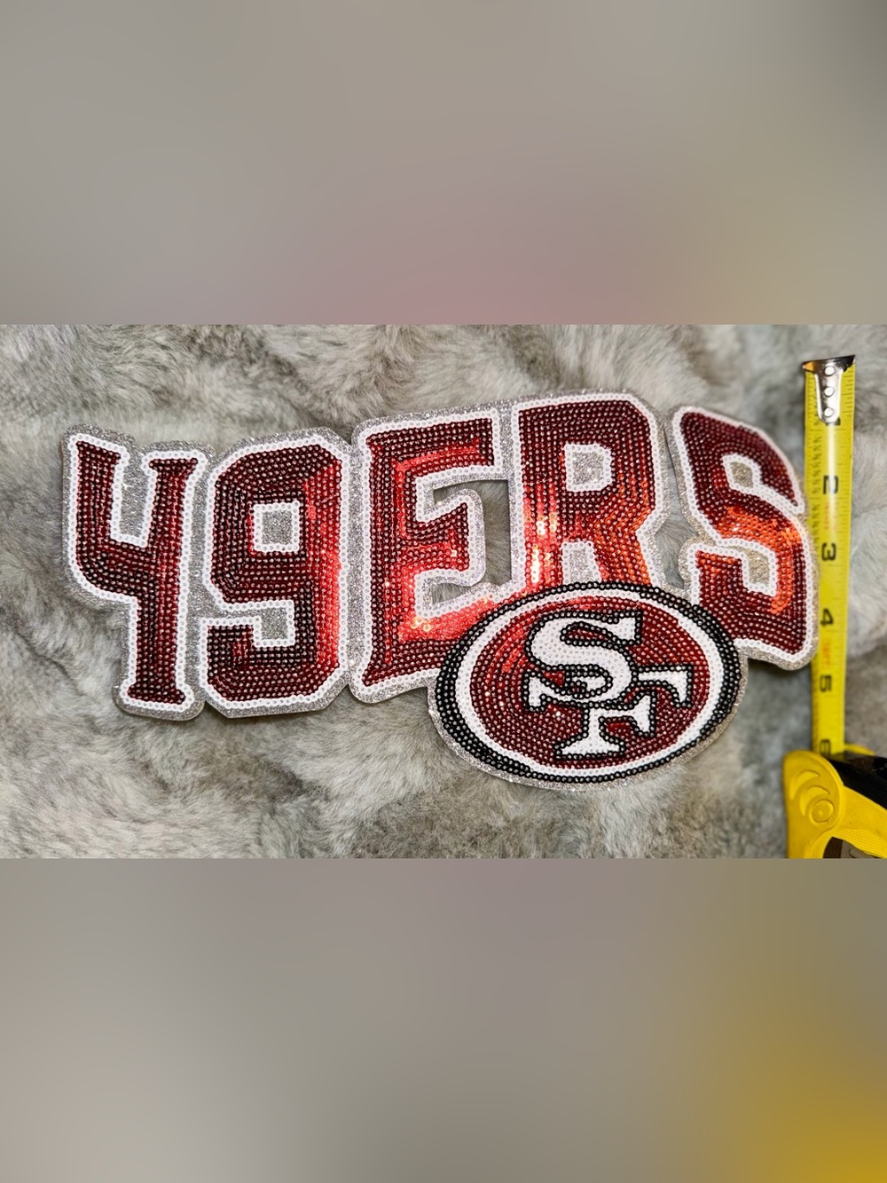 New NFL San Francisco 49ers Large Iron Patch 10”x6” - 2 Available
